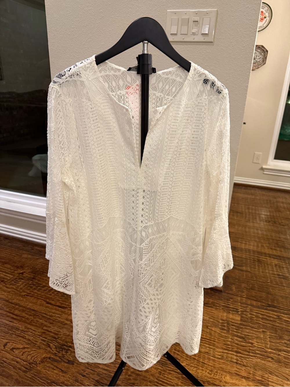BCBG Max Azria  White Lace tunic dress Medium